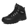 New Arrival Men Hiking Shoes Lace Up Men Sport Shoes Outdoor Jogging Trekking Sneakers Big Size 39-47 High Top Jogging Sneakers - black - 44