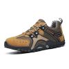 Spring Summer Men Outdoor Hiking Shoes Big Size Mens Mountain Climbing Trekking Sneakers Black Grey Mens Sport Shoes Hombre Male - khaki - 41