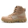 New Men's Military Boots High Top Outdoor Hiking Shoes Men Anti-collision Quality Army Tactical Sport Jogging Trekking Sneakers - beige - 39