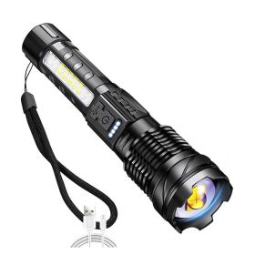 Outdoor Portable High Brightness Flashlight for Night Camping Fishing - Black - Flashlights