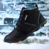 Winter Kids Shoes Boys Waterproof Hiking Shoes Plus Fur Warm Sport Running Shoes Non-slip Sneakers Outdoor Climbing Trainers - black boys shoes - 4