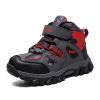 Winter Children Shoes Hiking Shoes Non-slip Sports Shoes Warm Outdoor Boys Boots Teenagers Mountain Climbing Trekking Sneakers - Red Hiking Shoes - 7