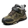 Kids Hiking Shoes Teenagers Antiskid Running Shoes Walking Mountain Sport Shoes For Boys Climbing Footwear Basket Kids Sneakers - Army Green - 33