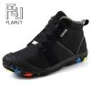 Winter Kids Shoes Boys Waterproof Hiking Shoes Plus Fur Warm Sport Running Shoes Non-slip Sneakers Outdoor Climbing Trainers - black boys shoes - 13