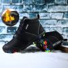 Winter Kids Shoes Boys Waterproof Hiking Shoes Plus Fur Warm Sport Running Shoes Non-slip Sneakers Outdoor Climbing Trainers - black boys shoes - 4.5