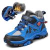 Kids Hiking Shoes Teenagers Antiskid Running Shoes Walking Mountain Sport Shoes For Boys Climbing Footwear Basket Kids Sneakers - Blue - 34