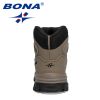 BONA 2022 New Designers Classics Winter Snow Boots Men Action Leather Super Warm Ankle Boots Man Hiking Boots Plush Shoes Male - Medium grey black - 9