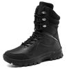 Tactical Shoes Men Hiking Boots Outdoor Camping Autumn Military Boots Microfiber Mountain Climbing Shoes Forces Equipment 39-45 - black - 44