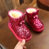 Winter Kids Boots for Girls Snow Boots Children Hiking Shoes Warm Plush Kids Pink Snow Boots Girls Rain Boots Running Shoes - Pink - 31