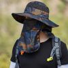 Fishing Hat; Waterproof Sun Protection Boonie Hat For Outdoor Safari Hunting Hiking Gardening - Red