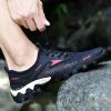 Outdoor Casual Sandals Men 2022 Summer Black Mesh Hollow Breathable Hole Fashion Hiking Sneakers Water Aqua Wading Shoes Fishing - Black - 42