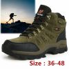 Large Size 48 Hiking Boots Men Summer Winter Outdoor Warm Fur Non Slip Fashion Women Footwear Boys Outdoor Work Ankle Boot Fall - Green - 39