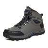 New Arrival Men Hiking Shoes Lace Up Men Sport Shoes Outdoor Jogging Trekking Sneakers Big Size 39-47 High Top Jogging Sneakers - black - 45