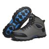 New Arrival Men Hiking Shoes Lace Up Men Sport Shoes Outdoor Jogging Trekking Sneakers Big Size 39-47 High Top Jogging Sneakers - black - 42