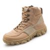 New Men's Military Boots High Top Outdoor Hiking Shoes Men Anti-collision Quality Army Tactical Sport Jogging Trekking Sneakers - green - 45