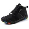 Winter Kids Shoes Running Shoes Waterproof Hiking Shoes Plus Fur Warm Sport Boys Non-slip Sneakers Outdoor Climbing Trainers - black boys shoes - 6