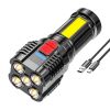 Portable High Lumen Camping Hiking Adventure Flashlight  - Black B - Flashlights