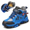 Kids Hiking Shoes Teenagers Antiskid Running Shoes Walking Mountain Sport Shoes For Boys Climbing Footwear Basket Kids Sneakers - Blue - 31