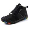 Winter Kids Shoes Waterproof Hiking Shoes Plus Fur Warm Sport Running Shoes Boys Non-slip Sneakers Outdoor Climbing Trainers - black boys shoes - 6