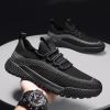 High Quality Mesh Sneakers Lightweight Breathable Casual Shoes Front Lace Up Hiking Running Outdoor Spring Summer Autumn Simple - Black - 39