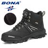 BONA 2022 New Arrival Hiking Shoes Men Outdoor Trekking Shoes Trainers Sports Sneakers Man Mountain Climbing Footwear Masculino - Dark grey S gray - 8