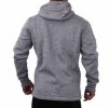 Men's Zip Thru Warm Cosy Thermal Climbing Hiking Heavy Sweatshirt - Grey Melange - L