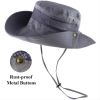 Bucket Hat Summer Men Women Fishing Boonie Hats UV Protection Long Large Wide Brim Hiking Sun Hat Outdoor Cap - Army Green