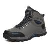 New Arrival Men Hiking Shoes Lace Up Men Sport Shoes Outdoor Jogging Trekking Sneakers Big Size 39-47 High Top Jogging Sneakers - black - 42