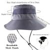 Bucket Hat Summer Men Women Fishing Boonie Hats UV Protection Long Large Wide Brim Hiking Sun Hat Outdoor Cap - Beige