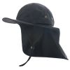 Wide Brim Sun Screen Hat With Neck Flap; Adjustable Waterproof Quick-drying Outdoor Hiking Fishing Cap For Men Women - Khaki - 58-60cm/22.83-23.62in