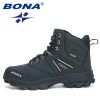 BONA 2022 New Arrival Hiking Shoes Men Outdoor Trekking Shoes Trainers Sports Sneakers Man Mountain Climbing Footwear Masculino - Dark grey S gray - 8