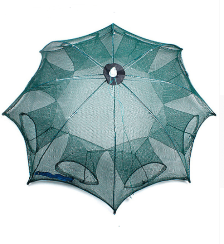 Strengthened 4-20 Holes Automatic Fishing Net Shrimp Cage Nylon Foldable Fish Trap Cast Net Cast Fold Crab Trap Fishing Network Strengthened 4-20 Holes Automatic Fishing Net Shrimp Cage Nylon Foldable Fish Trap Cast Net Cast Fold Crab Trap Fishing Network